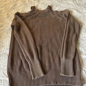 BKE Off-the-Shoulder Sweater - Tan
